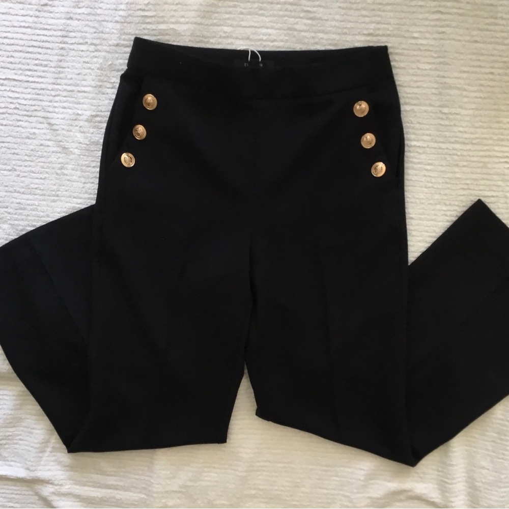 Ever New Black Tailored Wide Leg Pants ,with packets.belt not included